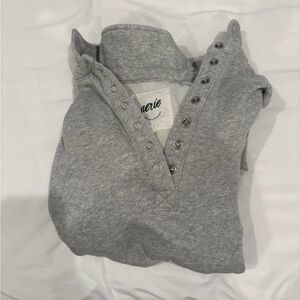 Aerie Light Gray Fleece Jacket